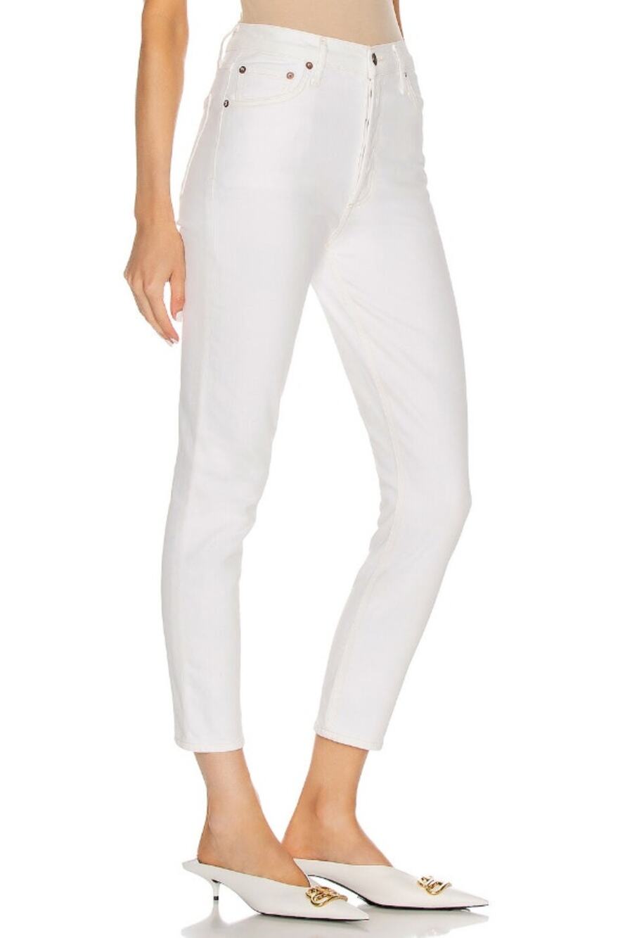 AGOLDE White Nico High Rise Jeans Button Fly Skinny High Waist Women's size 26
